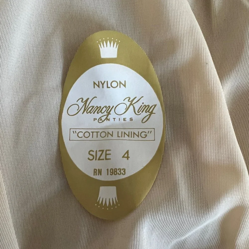 NWT Nancy King Vintage Sheer Mushroom Panty 50's Style Size 4 Blush Pink